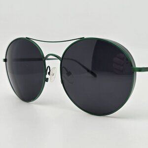 Breed BSG055GN Barlow Green Titanium Frame Polarized Black Aviator Sunglasses